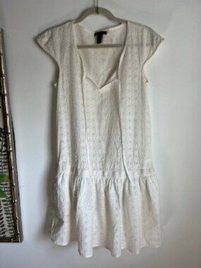 🧡3/15 MNG Casual Sportswear Off White Lace Mini Skirt Women's S/M